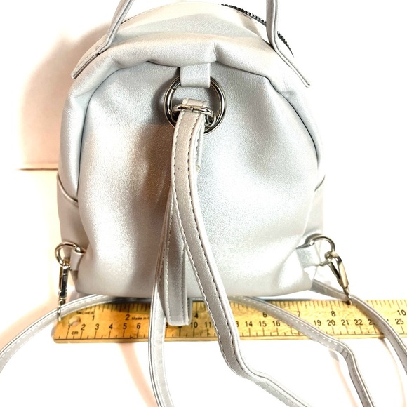 Oliver Miller Backpack Studded Silver Women’s Bag with Silver Hardware - Picture 7 of 15